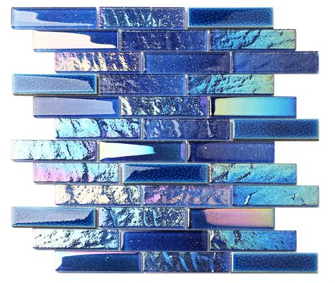 Buy Blue Glass Porcelain Tile Full Size Sample Iridescent Starry Sky