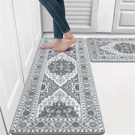 Amazon Hebe Boho Anti Fatigue Kitchen Rug Set Of Kitchen Mats