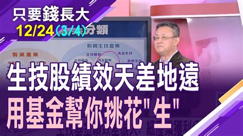 【生技產業包羅萬象 掌握4大投資商機別相信財報比誰消息快挑生技股有夠難生技基金輕鬆投資好公司】20221224第34段只要錢