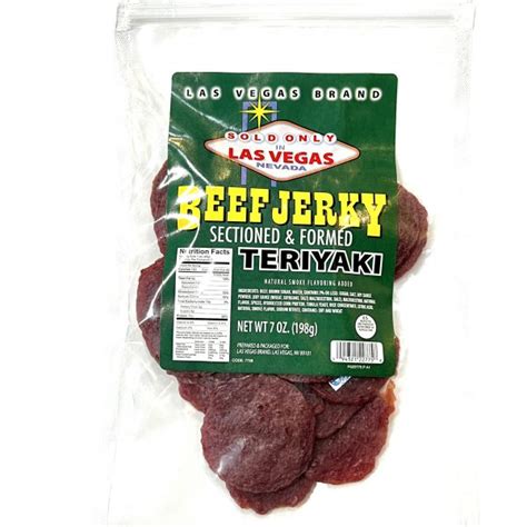 Las Vegas Brand Beef Jerky Medallions Teriyaki 70 Oz Las Vegas Jerkys