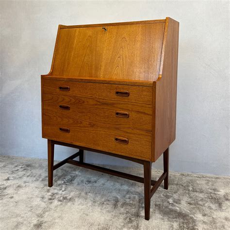 Mid Century Teak Writing Bureau Desk Vintage Mid Century Furniture