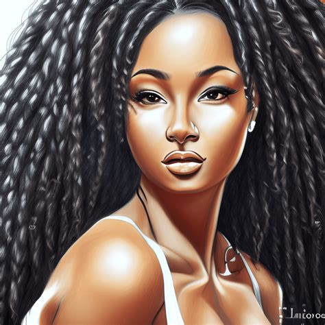 Sophisticated Afro Latina Woman Sketch Creative Fabrica
