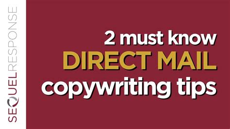 2 Must Know Direct Mail Copywriting Tips YouTube