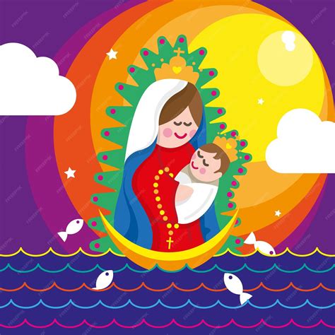 virgen de chiquinquira premium vector