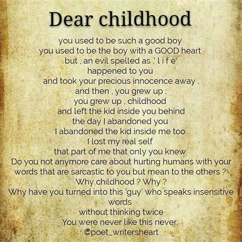 Childhood Memories Poems