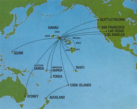 The Timetablist Hawaiian Airlines Routes 1990