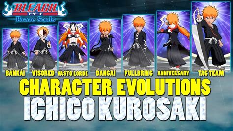 Character Evolution Ichigo Kurosaki Bleach Brave Souls Youtube