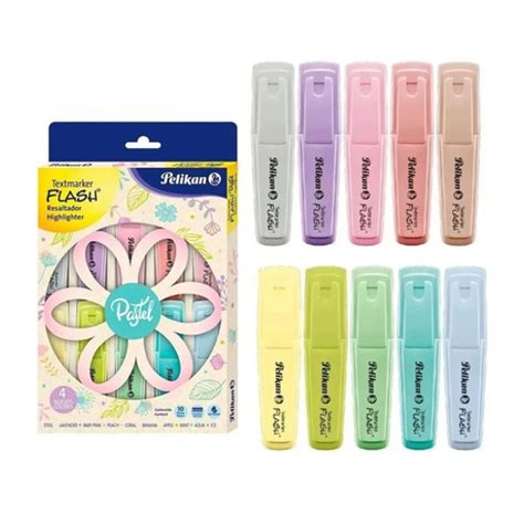 Estuche Resaltador Pelikan X Pastel Textmarker Flash