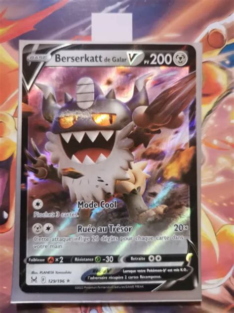 CARTE POKÉMON BERSERKATT de Galar V 129 196 EB11 Origine Perdue NEUF