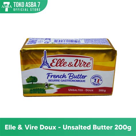 Elle Vire Unsalted Butter 200 Gr Asba Jaya Berkah