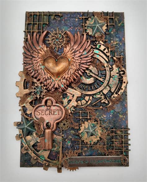 Steampunk Canvas 3d Assemblage Art Mixed Media Canvas Etsy Steampunk Mixed Media Art