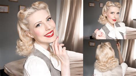 Victory Rolls Ll 1940s Inspired Hairstyle Ll Vintage Brush Out Tutorial