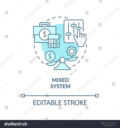 Mixed System Turquoise Concept Icon Public Stock Vector Royalty Free