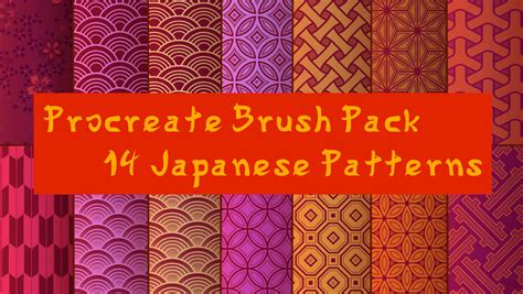 Japanese Style Pattern Brushes For Procreate By Lengurkur On Deviantart