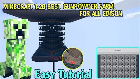 Minecraft 1 20 Best Gunpowder Farm Per Hour 200 Gunpowder Easy