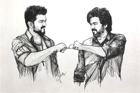 Artstation Leo Thalapathy Vijay Fire🔥x Thalapathy Vijay Ice 🧊 Pencil