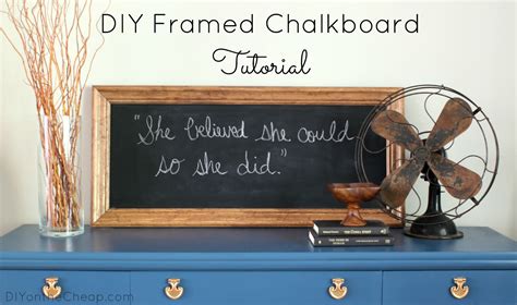 Diy Framed Chalkboard Tutorial Erin Spain