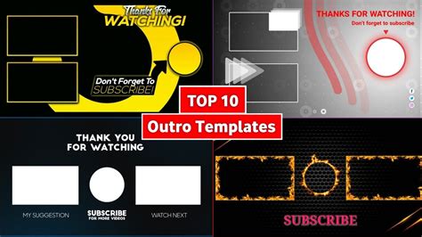 Top Best End Screen Templates For Youtube No Copyright Top