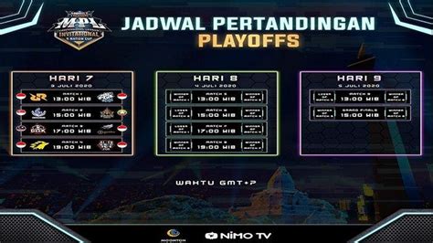 Jadwal Playoff Mpl Invitational Nation Cup Dimulai Juli Evos