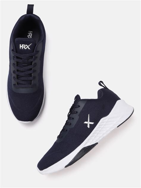 Buy Hrx By Hrithik Roshan Men Navy Blue Woven Design Sneakers Casual Shoes For Men 20154812