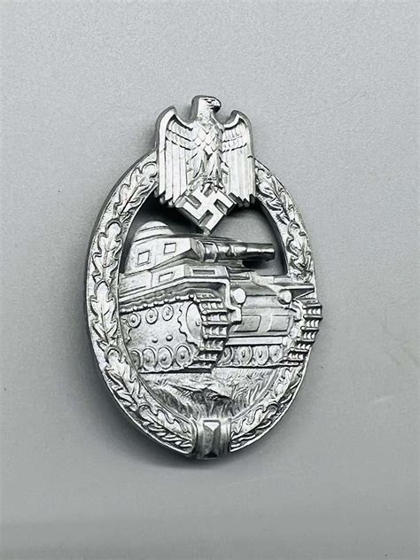 Panzer Assault Badge Silver By Hermann Aurich I Ww2 Militaria