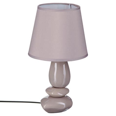 Lampe Galet En C Ramique Beige Lampe Poser Pas Cher