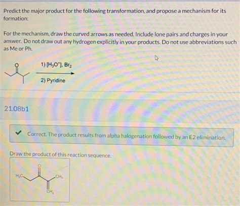 Solved Predict The Major Product For The Following Chegg