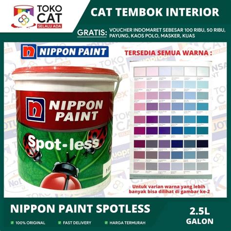 Jual Cat Tembok Dalam Nippon Paint Spotless Warna Brilliant White