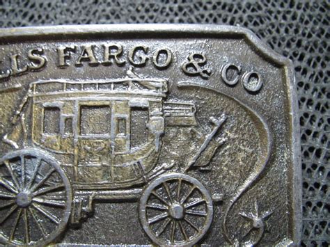 Wells Fargo Co Stagecoach Wagon Belt Buckle Vintage Gem