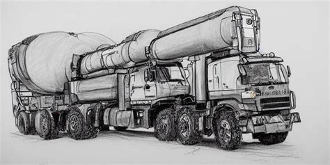 A Transport Erector Launcher Drawn In Crayon Highly Stable Diffusion