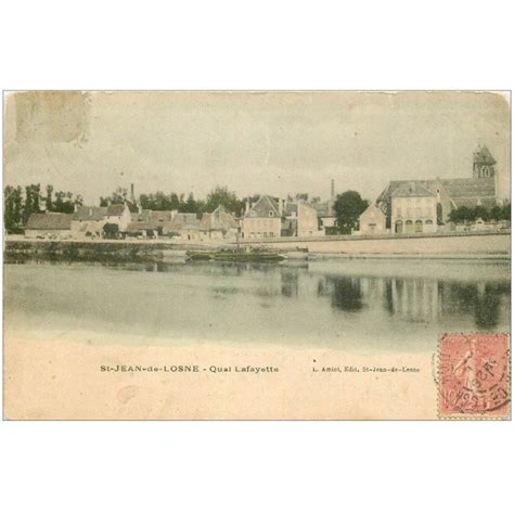 Saint Jean De Losne Quai Lafayette Vers Mansque Un Timbre