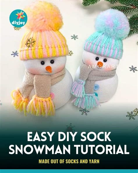 Easy DIY Sock Snowman Tutorial DIY Joy