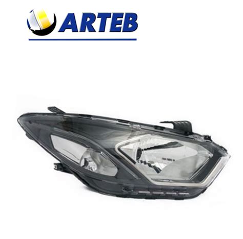 Farol Principal Dir Chevrolet Onix Prisma Moldura Preta Ltz C Led