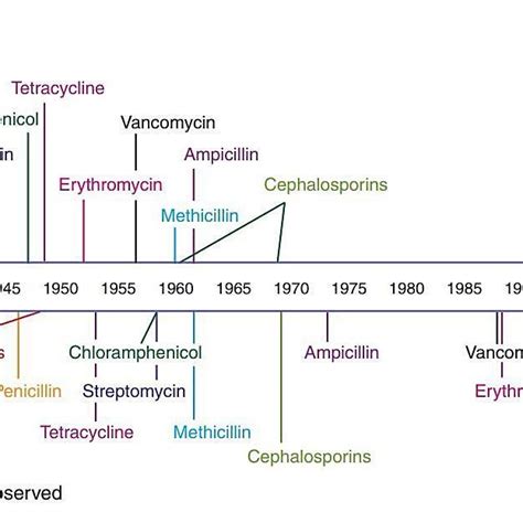 Timeline Of Antibiotic Development And The Evolution Of Antibiotic