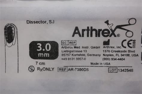 New Arthrex Ar Ds Small Joint Dissector Mm Cm Disposables