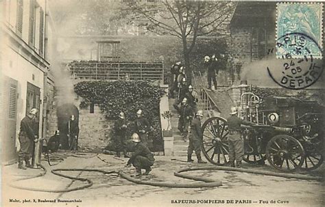 Cpa France 5x sapeurs pompiers de Paris équipements casernes