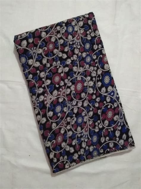 Printed Multicolor Kalamkari Cotton Running Fabric GSM 50 100 GSM At