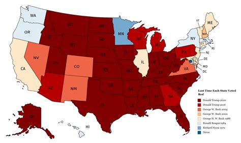 The U S Presidential Voting History Mapped Vivid Maps