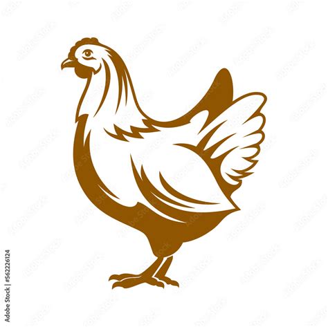 Hen Icon Chicken Farm And Poultry Organic Farming And Agriculture