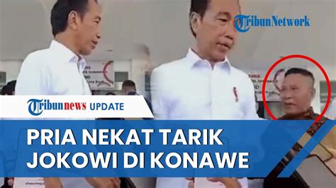 Jokowi Sampai Terdorong Detik Detik Paspampres Adang Pria Nekat