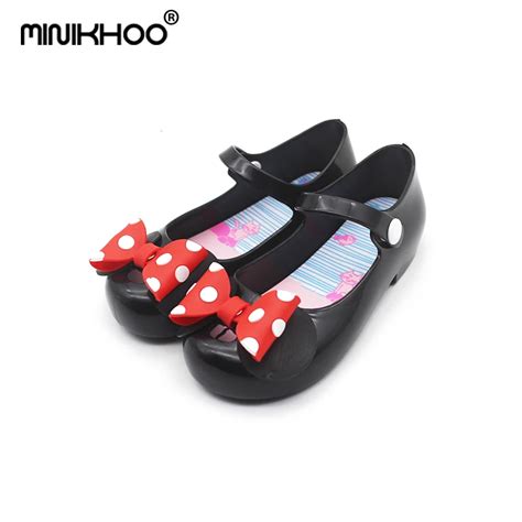 Mini Melissa Mickey Minnie arco sandalias de gelatina 2018 nuevos niños