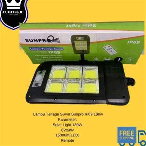 Jual Cod Lampu Jalan Tenaga Surya Sunpro Ip W Lampu Pagar Lampu