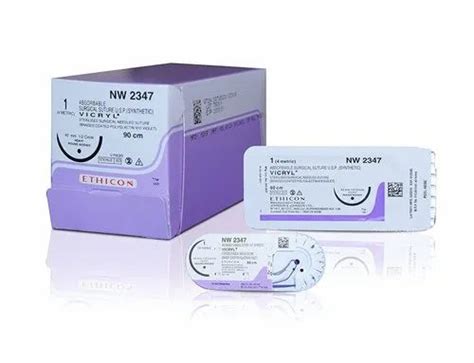 Synthetic Absorbable JOHNSON AND JOHNSON SURGICAL SUTURE At Best Price