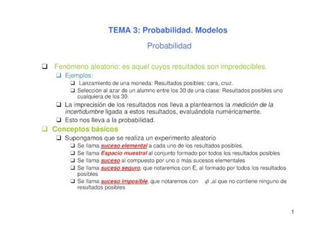 PDF TEMA 3 Probabilidad Modelos Probabilidadmdhuete Rlaborales