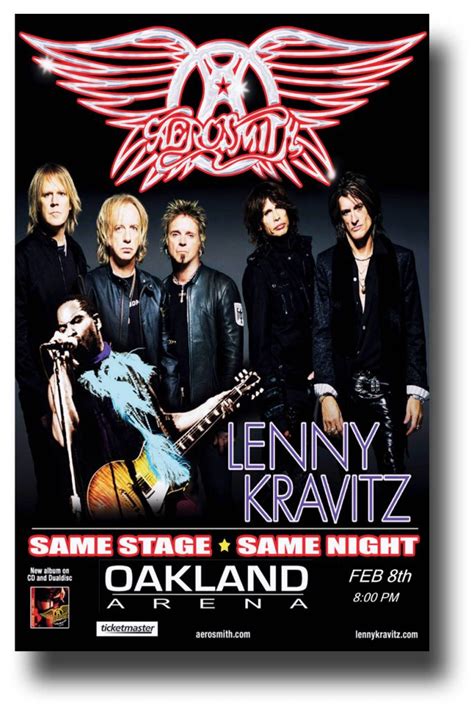 Aerosmith Poster Concert w Lenny Kravitz 17 x 11 inches Ships SameDay ...