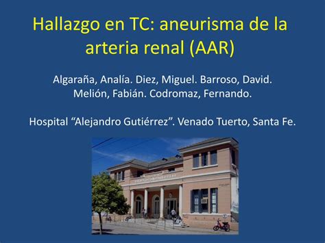 PDF Hallazgo En TC Aneurisma De La Arteria Renal AAR Congreso