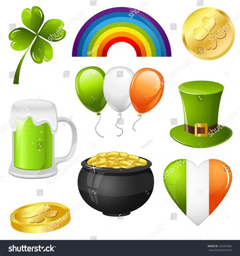 Saint Patrick's day symbols - Royalty Free Stock Vector 129257066 ...