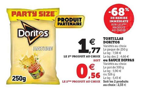 Promo Tortillas Doritos Ou Sauce Dippas Chez Hyper U Icatalogue Fr