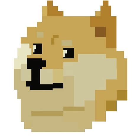 doge meme pixel art grid Pixel meme doge minecraft wattpad random pixelart - Pixel Art Grid