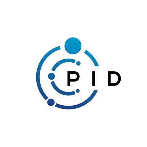 Dise O De Logotipo De Tecnolog A De Letras Pid Sobre Fondo Blanco Pid